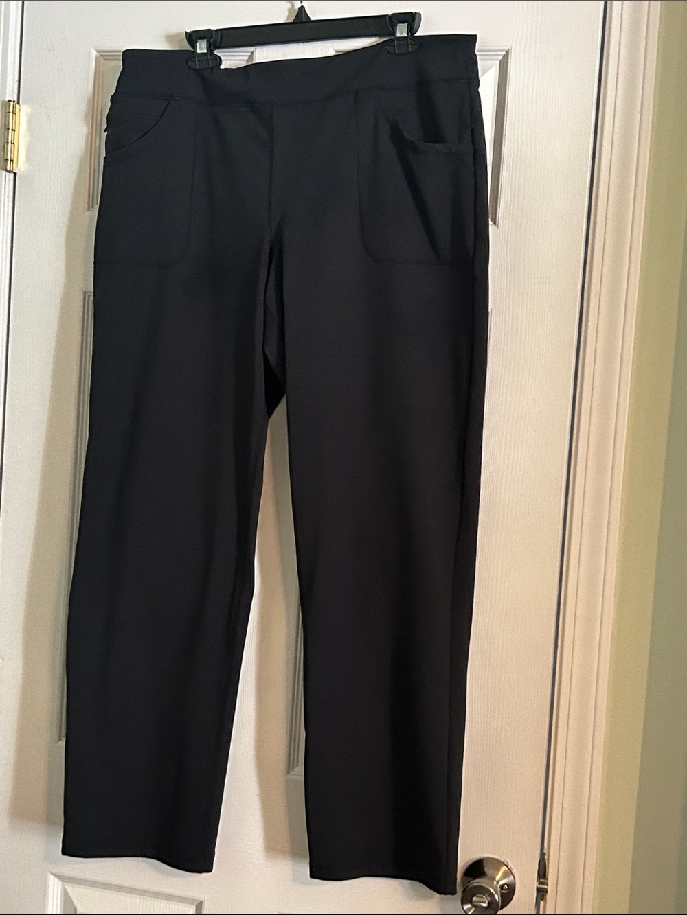 Lands' End Black Wide-Leg Pull-On Pants